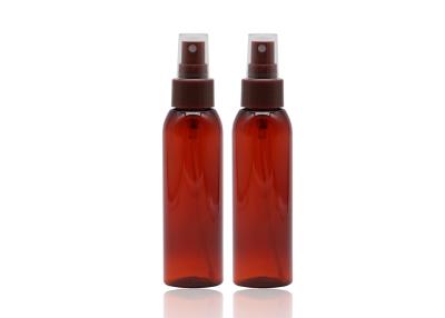 China Empty Refillable Plastic Spray Bottles Dark Brown Color 24mm Neck Size 100ml for sale