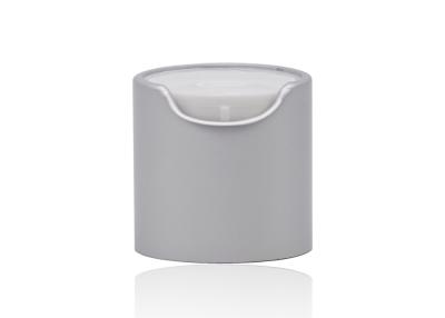 China 24mm Matte Silver Cosmetic Aluminum Disc Top Cap White Inner Cap Screw Cap for sale