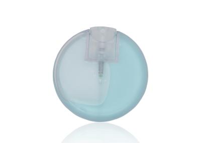 China 25ml PP Empty Plastic Spray Bottle Credit Card Shape Circle Frosted Clear for sale
