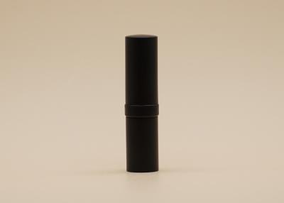 China Middle Convex Matt Black Slim Lipstick Tube Portable For Cosmetic Packaging for sale