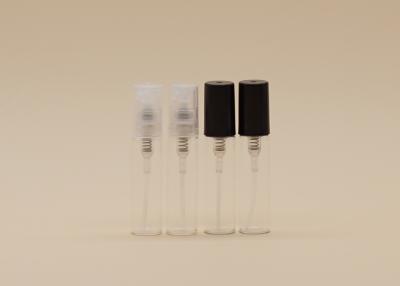 China Las mini botellas de perfume recargables de cristal claras multan la bomba del rociador de la niebla con el casquillo de los PP en venta