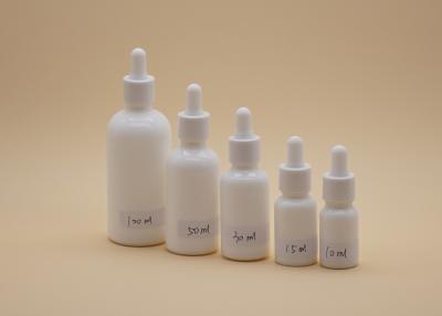 China White Ceramic Essential Oil Dropper Bottles 15ml Capacity Smooth Surface for sale