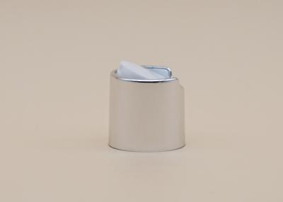 China Silver Color Aluminum Disk Top Cap , Shampoo Bottle Cap Customized Color for sale