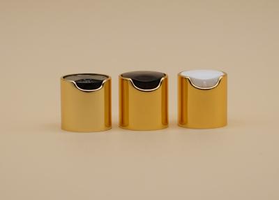 China Glänzende Goldscheiben-Spitzen-Kappe, Hals der Flaschenkapsel-Schließungs-24mm für Körper-Lotion zu verkaufen