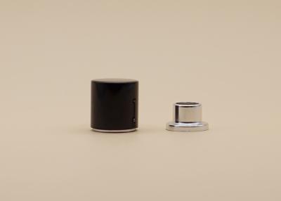 China 28mm Height Perfume Bottle Caps PP Plastic Inside For Aluminum Step Collar for sale