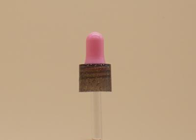 China Rose Red Teat Essential Oil Pipettes Dropper Gold Pearl Pearlesent Pigment Collar for sale