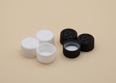 China High Reliability Plastic Screw Caps White / Black Color Gasket Inside for sale