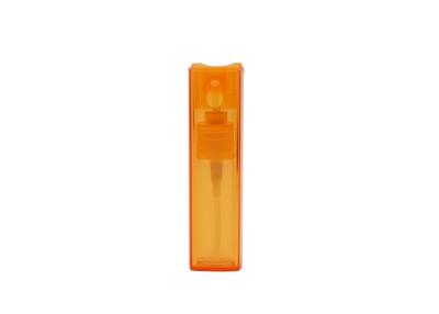 China Orange Color Refillable Glass Perfume Bottle 10ml Square Shape Atomizer for sale