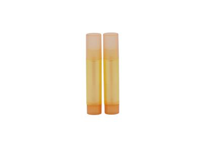 China 3.5g Plastic Empty Mini Unique Lip Balm Containers Orange Slim Lip Balm Tubes for sale