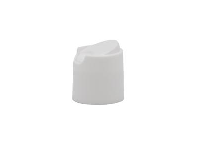 China 28 / 410 PP White Press Disc Top Cap Lid For Cosmetic Packaging for sale