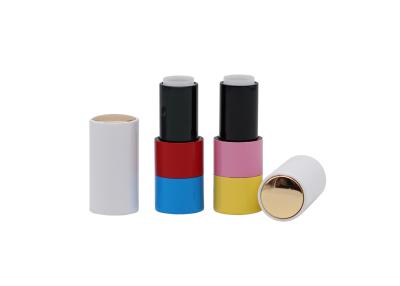 China Magnet Aluminum Color Spraying 3.5g Metal Lip Balm Tubes for sale