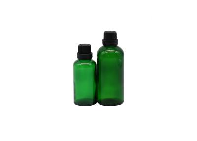 China Cosmetic Green 50ml 1 Oz Glass Dropper Bottles for sale