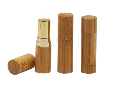China Cylinder Shape Bulk 3.5g Bamboo Lip Balm Tubes for sale