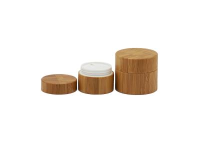 Chine Le rond crème d'emballage de pot forment les pots cosmétiques crèmes en bambou pp intérieurs pour le conteneur en bambou à vendre