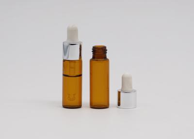 China Small 5ml Amber Pipette Bottle Screen Printing Logo For Olive Oil for sale