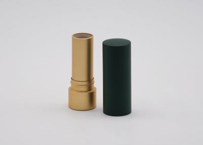 China Cylindrical 3.5g Green Color Empty Lipstick Tube Hot Stamping Logo for sale
