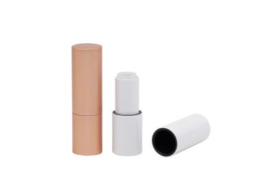 China Gold Lip Balm Tubes 3.5g Aluminium Skinny Circle Empty Lipstick Tube for sale