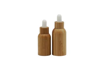 China 30ml Cylinderical Bamboo Dropper Bottle for Personal Care for sale