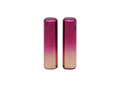 China Gradient Rose Red Plastic Snap On 3.5g Refillable Lip Balm Tube for sale