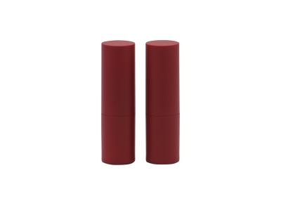 China Plastic Plum Color Cylinderical Lip Balm Container Tube for sale