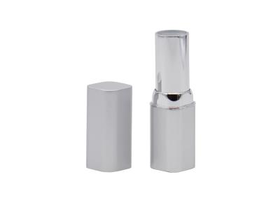 China Square Silver Aluminum 3.5g Lipstick Packaging Tube Container for sale