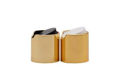 China tampão de parafuso interno plástico do disco do ouro brilhante de 20mm para garrafas à venda