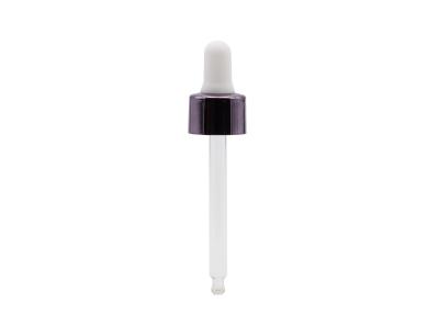 China Aluminum  18/410 Glass Eye Dropper Pipette Silicone Teat for sale