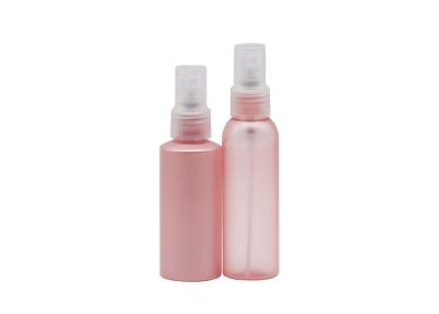 China Feine Nebel-PlastikSprühflasche 100Ml ringsum rosa Farbe 60Ml zu verkaufen