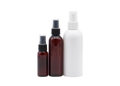 China 30ml 100ml White Cosmetic Bottle Packaging 120ml Amber Plastic Fine Mist Spray Bottle for sale