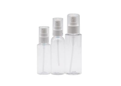 China 60ml 50ml Plastic Fine Misty Spray Bottle PE Cosmetic Round Spray Bottle for sale