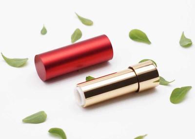 Chine Caisse rouge avec le fabricant vide de tube de rouge à lèvres de tube en aluminium de rouge à lèvres du fond 3.5g d'or à vendre