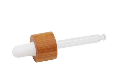 中国 規則的なタケ精油の点滴器のタケ ガラス点滴器はびんのためのタケ18mmの点滴器の唇をおおう 販売のため