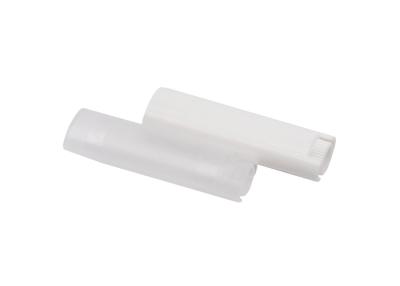 China Plastic Lip Balm Tube Oval 4.5g White Black Round Lip Balm Container Packaging for sale