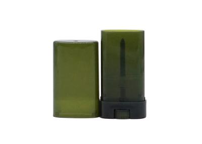 China Low Moq Dark Green Deodorant Stick Container 15g Plastic Lip Balm Container Tube for sale