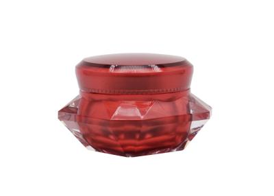 China Os cosméticos vermelhos desnatam o frasco vazio 50g compõem o frasco de creme Shin Care à venda