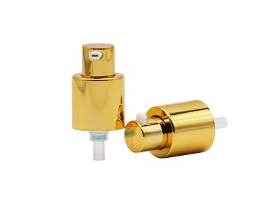 China Shiny Gold Lotion Pump 20mm Aluminum Foam Pump Cosmetic Treatment Pump for sale