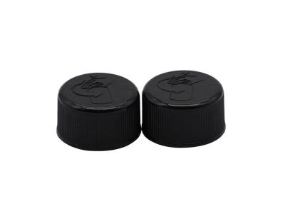 China Customized Plastic Child Proof Cap For Bottles Black 20mm Screw Cap for sale
