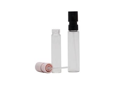 China Mini Refillable Perfume Tester Bottle Atomizer 3ml Glass Bottle With Plastic Snap Sprayer for sale