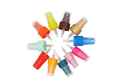 China Colorful Cosmetic Fine Mist Perfume Sprayer Pump Custom Half Cap Spray Pump for sale