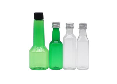 China Plastic Green Color Cosmetic Spray Bottle 100ml Long Neck Size Screw Hot Stamping for sale