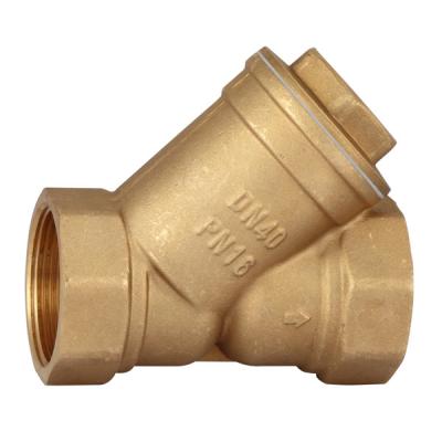 China 1/2 1/4 3/4 1 inch Brass Non Return Water Check Valve With Y Strainer Filter for sale