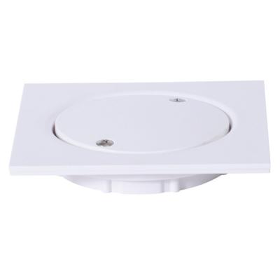 China Kitchen Bathroom Floor Water Drain Grating Outlet Waste White PVC for sale