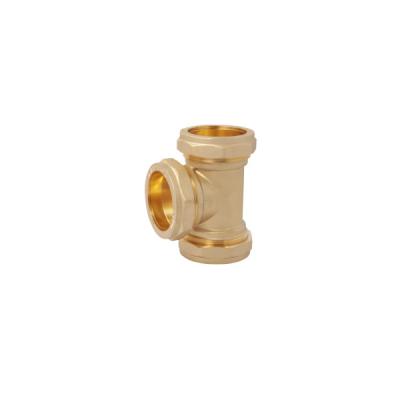 China 1 4 Bsp Brass Fittings For Natural Gas Brass Equal Tee for sale