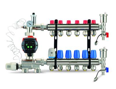 China Isolation Underfloor Heating Manifold Valves Water Distribution Manifolds Controller for sale
