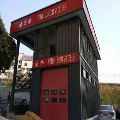 China Two Storey Prefabricated Light Steel Structures Building Construction For Fire Services GB Standard for sale