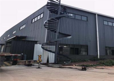 China Escadaria espiral Assemblying fácil da construção exterior da armação de aço da luz da etapa do metal à venda