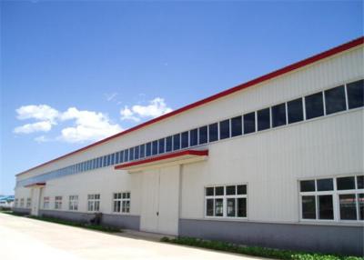 China High Durability Premade Steel Buildings , Metal Workshop Building Kits With Crane for sale