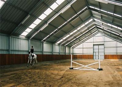 China Portable Prefab  Steel Farm Sheds Metal Horse Barn Kit Customized Size / Color for sale