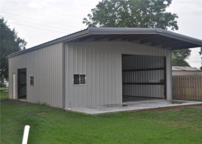 China Easy Built Large Metal Garage Buildings , Flexible Prefabricated Steel Sheds for sale