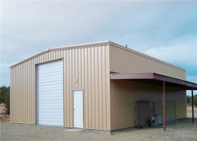 China Pre Engineering Light Steel Steel Garage Buildings With Canopy Easy Installation for sale